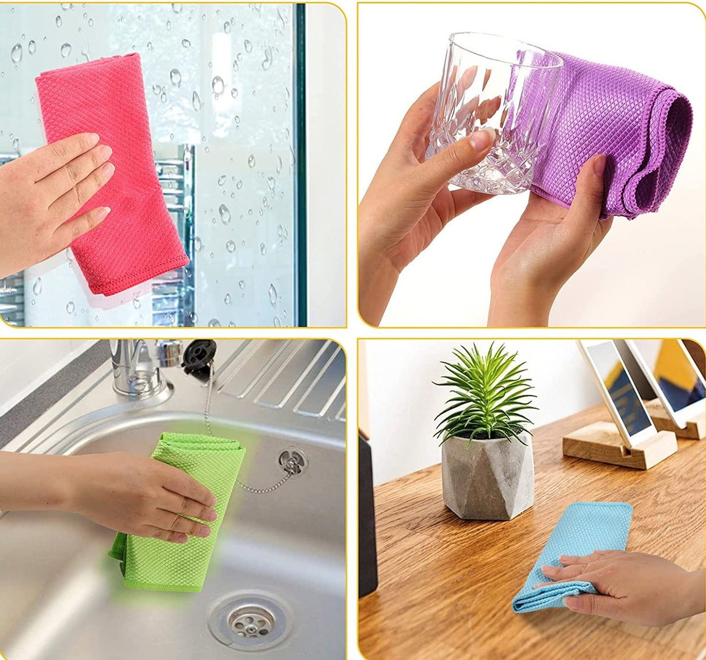 Microfiber Reusable Cleaning Cloth (Multi-Pack)