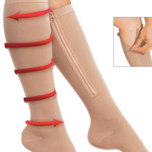 Zipper Compression Socks (1 Pair)