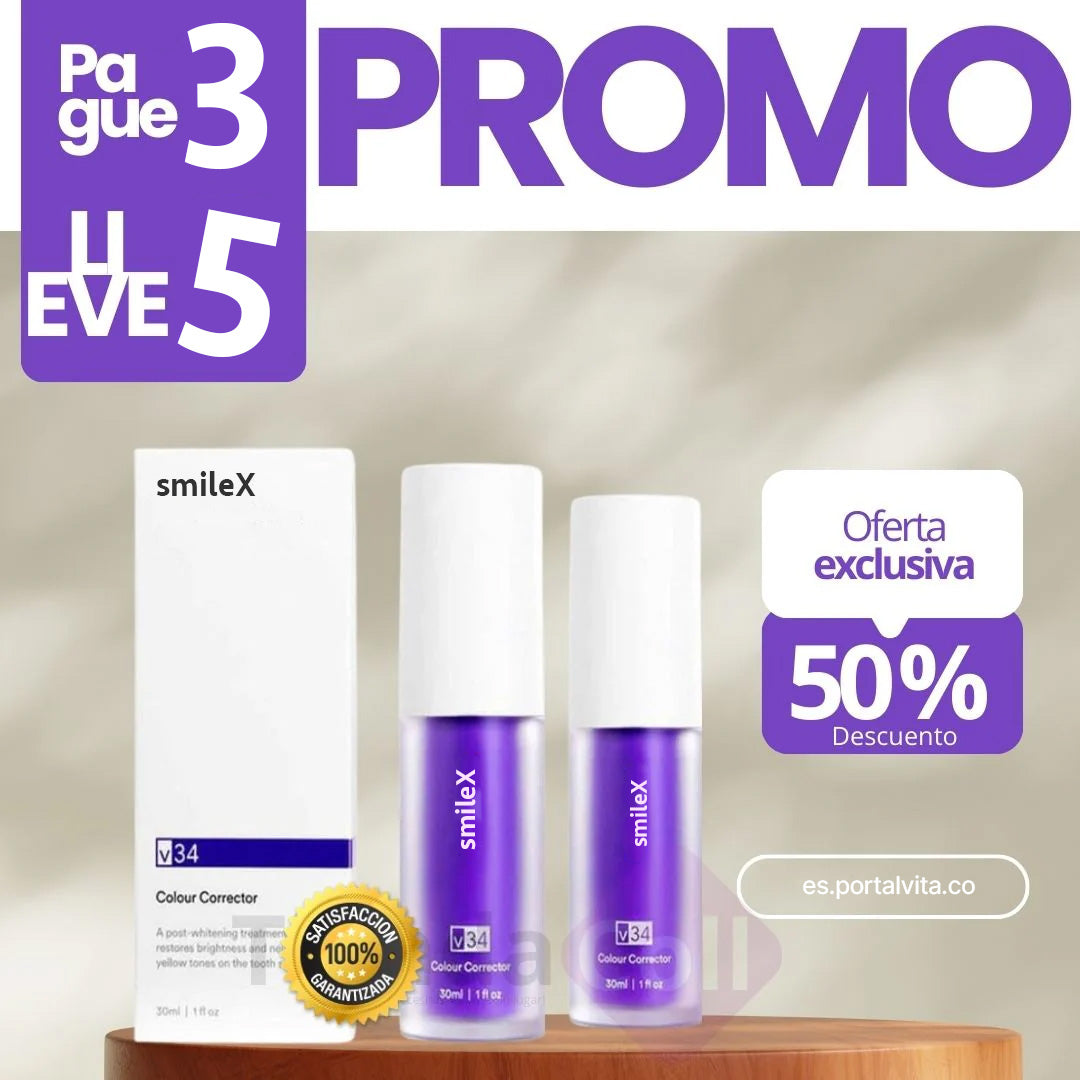 COMPRE 2 Y RECIBA 3 | SmileX™ - Blanqueador Dental Morado